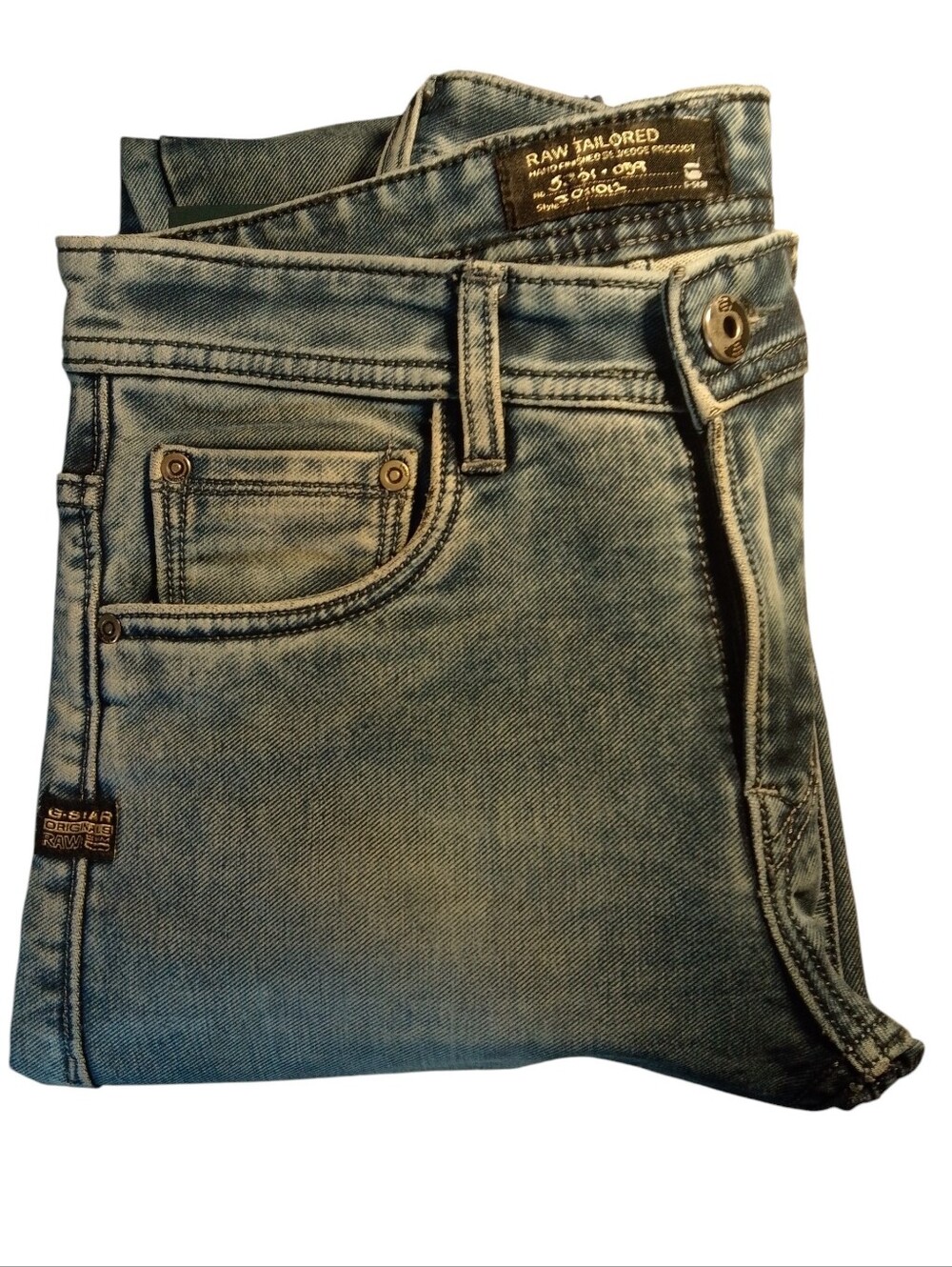 G-Star RAW Tailored Denim Jeans Men’s 34x32 – Light Wash Premium Designer Denim